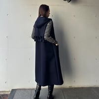 11-121    ネイビーウール　フリルジレ　フリー