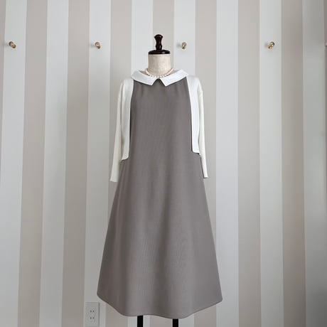 3-090  グレージュ　ＭＩＭＩワンピース   XL