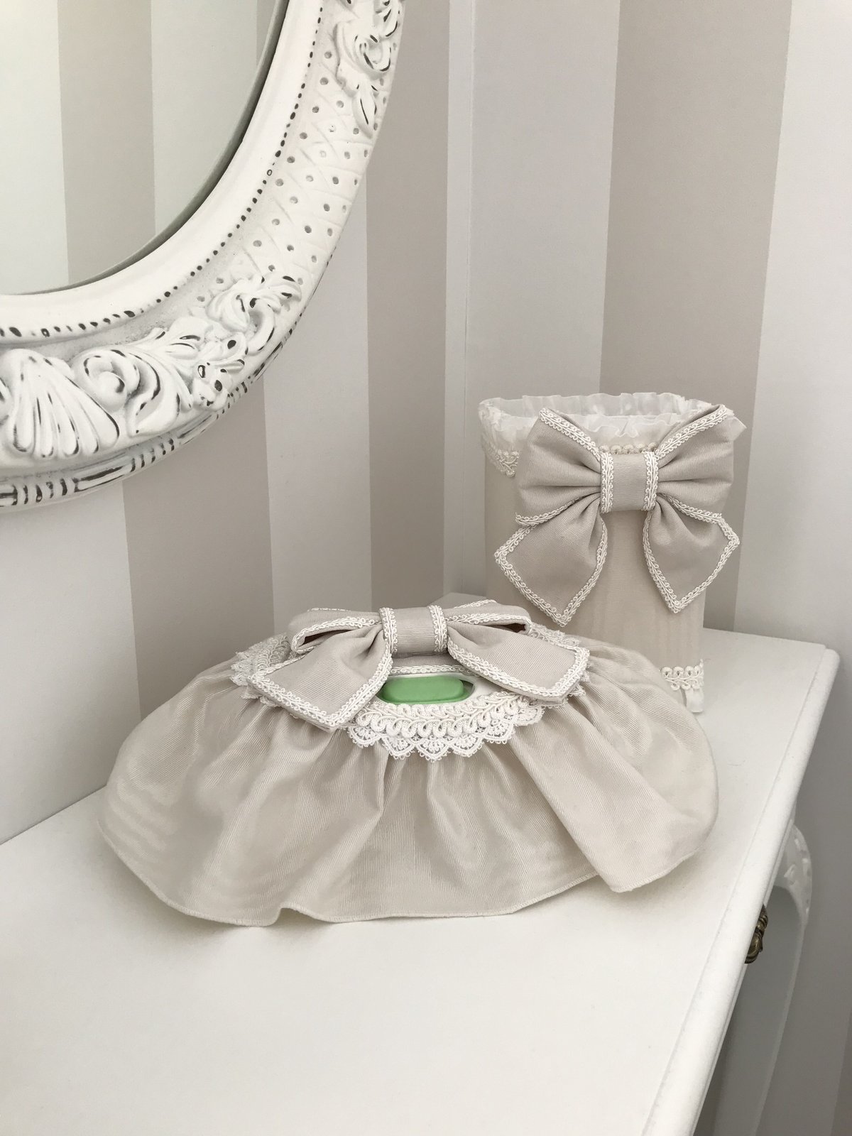 11-245 白 インテリア小物 2点セット | capriciousmie