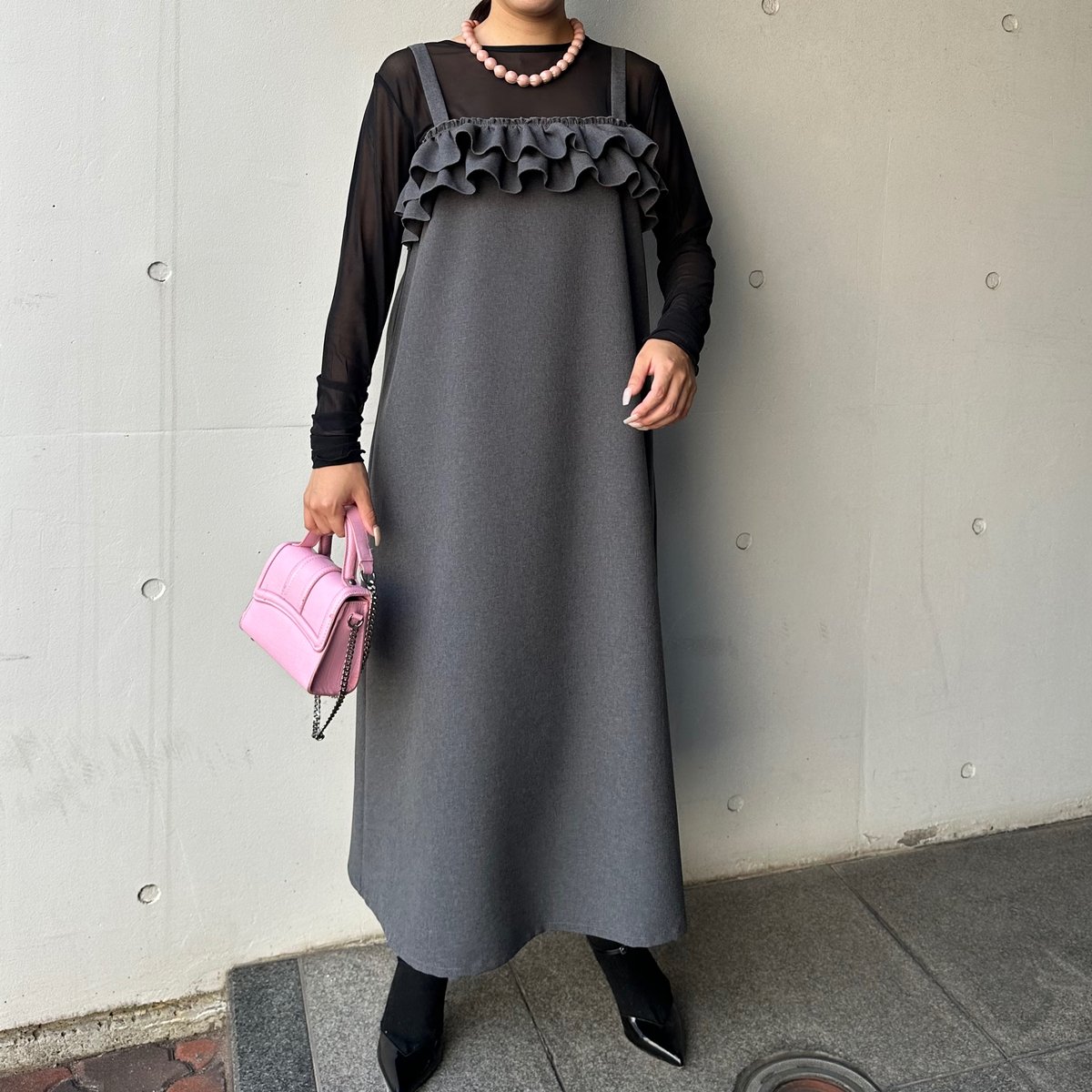 フリルワンピース SLY（スライ）の「TINY FLOWER FRILL OP タイニーフラワー