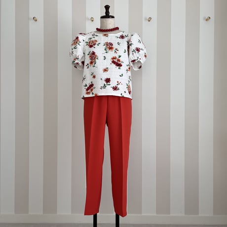 5-198     オレンジ　センタープレスパンツ　フリー（Ｓ）