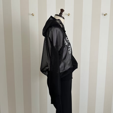 3-007    黒　メッシュパーカー　セレクト商品　フリー