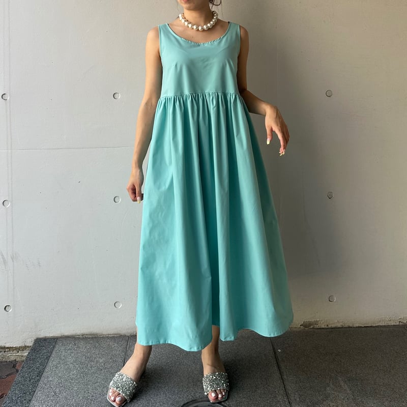 プリーツプリーズ　ティファニーブルー　ライトブルー　ワンピース　美品 8-021 ティファニーブルー ドールワンピース ロング M | capriciousmie