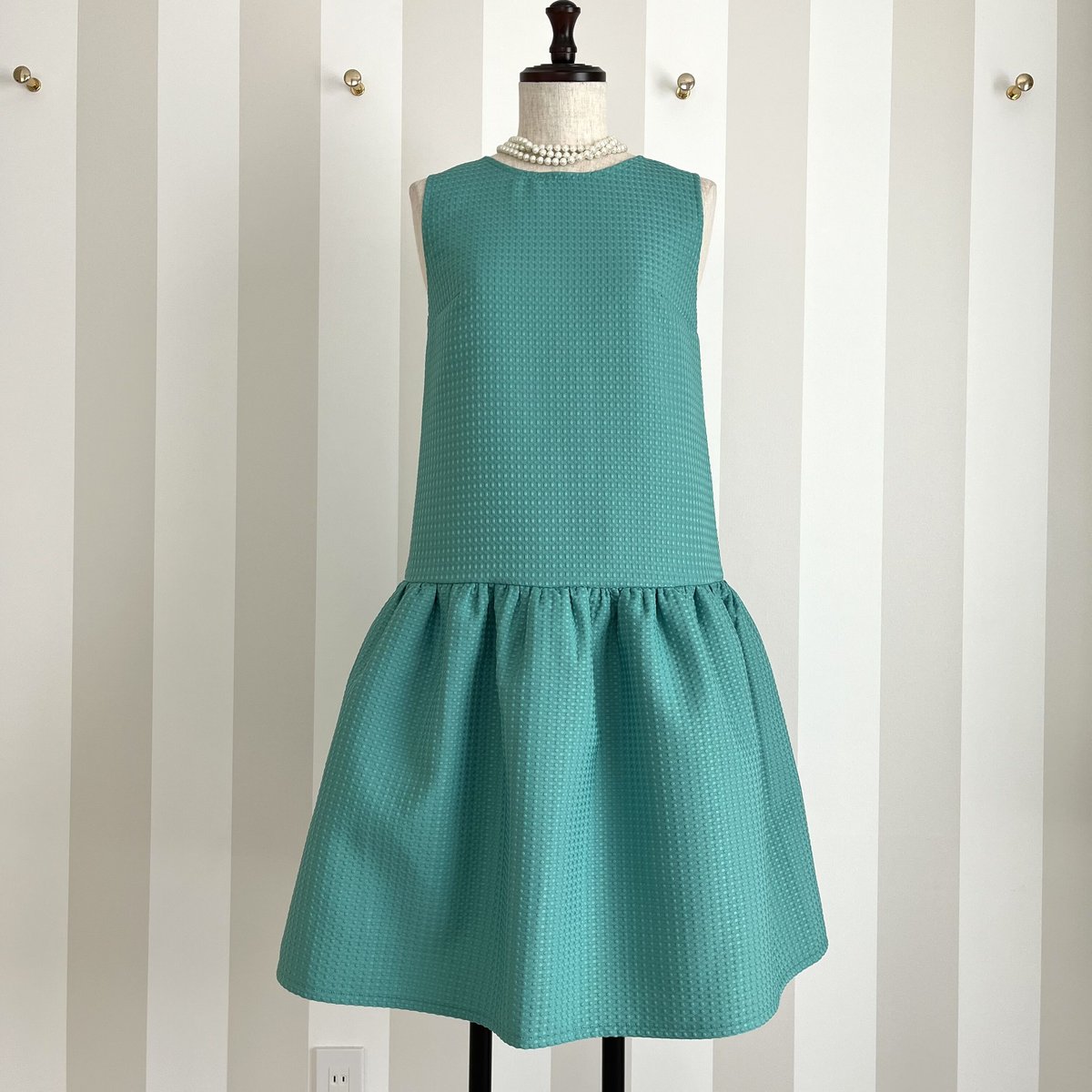 4-189 ティファニーブルー フリルワンピース M | capriciousmie