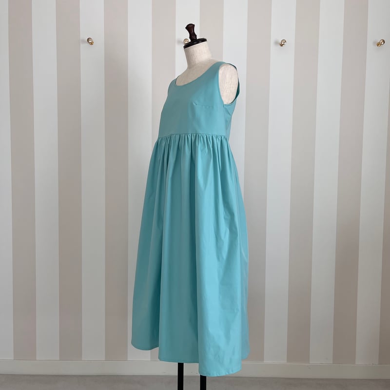 8-021 ティファニーブルー ドールワンピース ロング M | capriciousmie