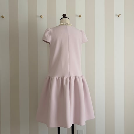6-110    マカロンピンク　フリルワンピース　キャップスリーブ　ＳＭ