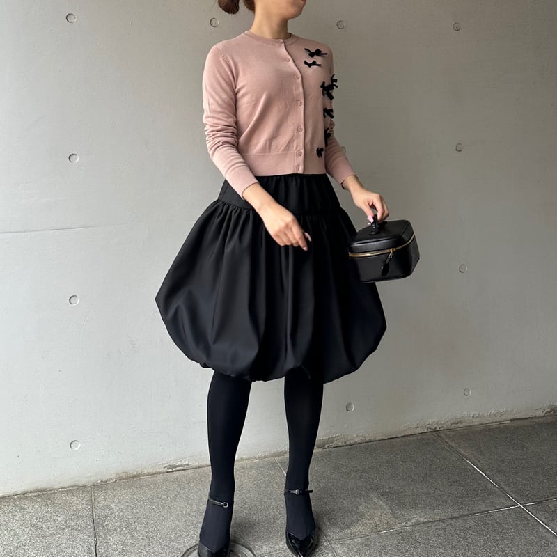 2-060 黒 バルーンスカート フリー(M) | capriciousmie