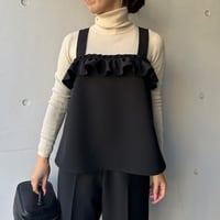 11-095     黒　胸フリルベスト　Ｌ