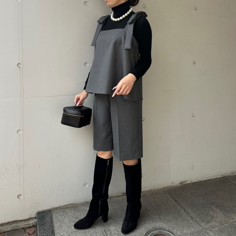 2-036 グレー バミューダパンツ フリー（L） | capriciousmie