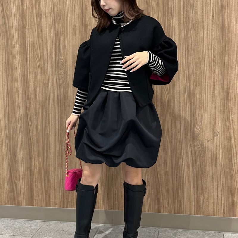 archivio 黒スカート サイズ36 miniministore スカート 「新サイズ追加」ボックスプリーツ