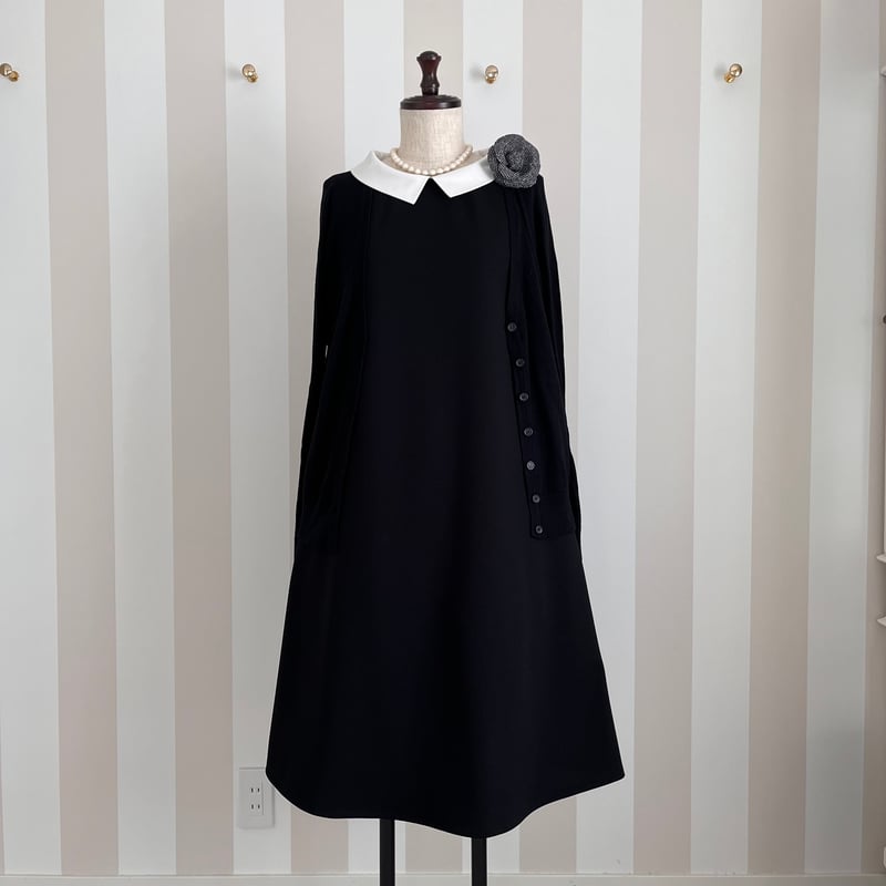 7-050 黒ハニカム MIMIワンピース M | capriciousmie