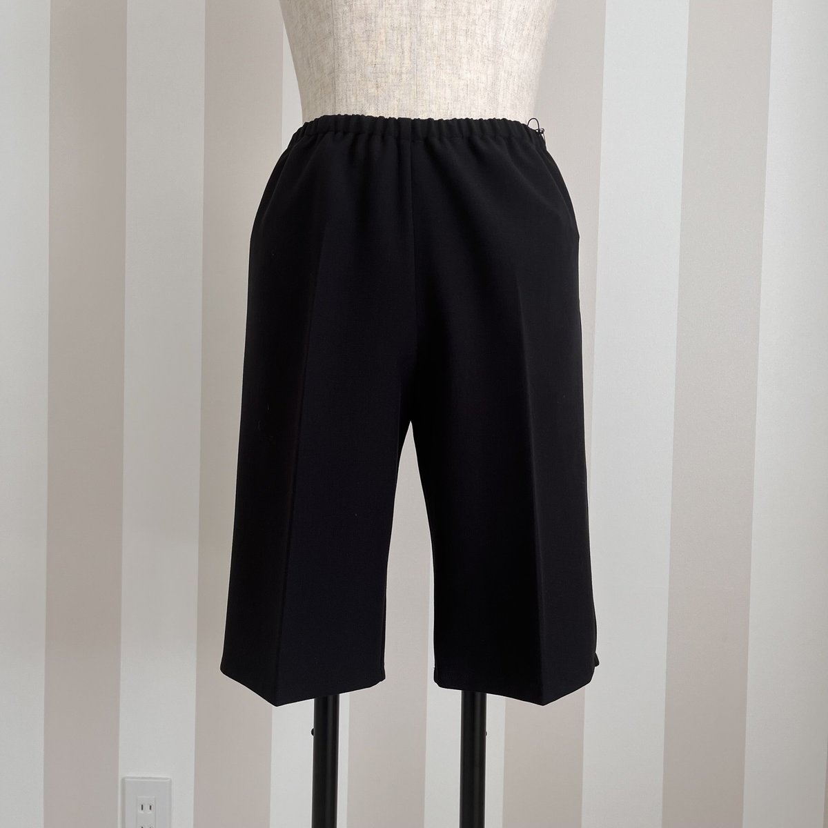 1-111 黒 バミューダパンツ フリー（L） | capriciousmie