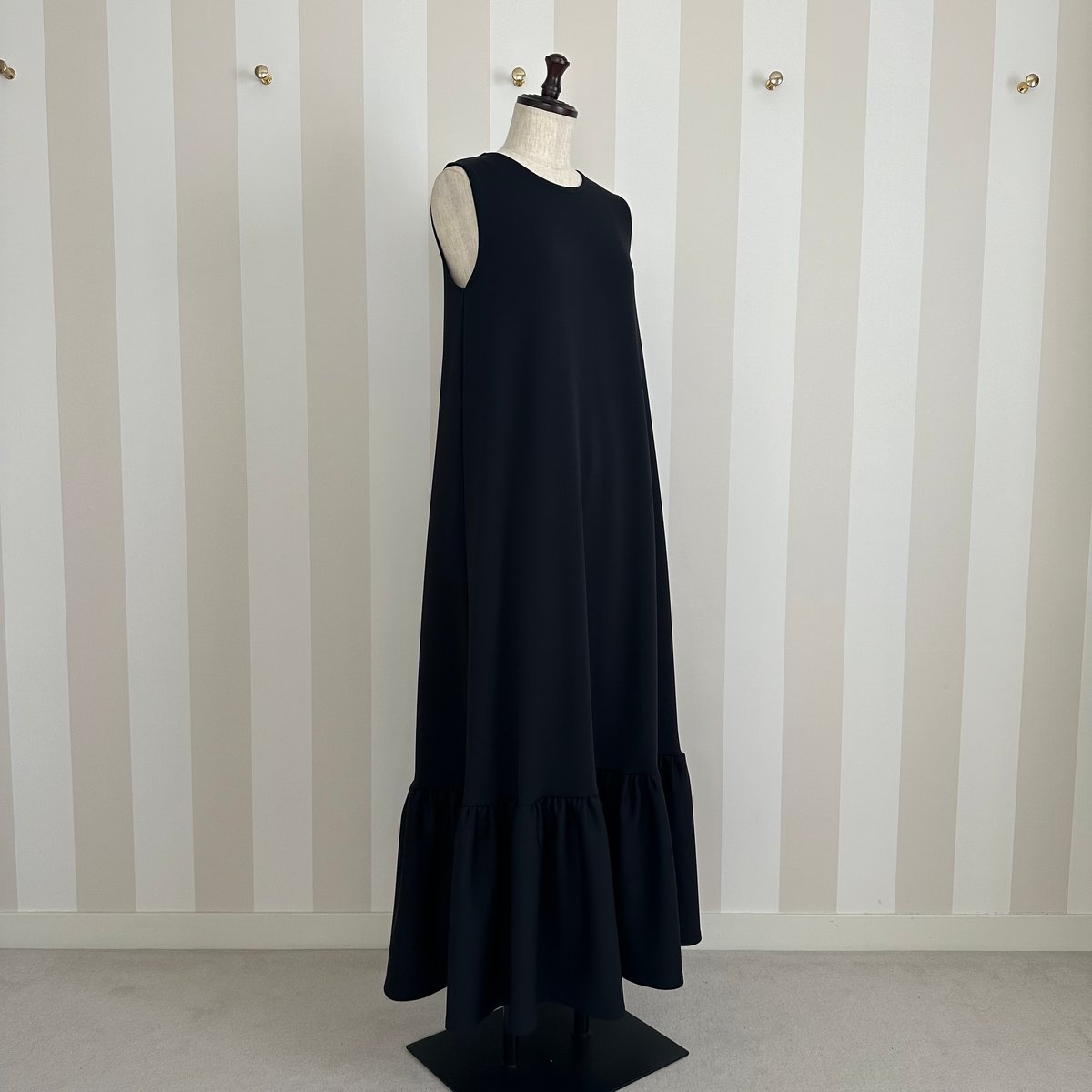 7-018 黒 リボンベルトワンピース M | capriciousmie