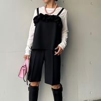 2-036 グレー バミューダパンツ フリー（L） | capriciousmie