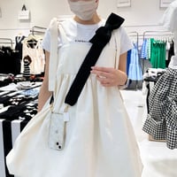 3-124 リボンバッグストラップ　ゴールド金具    108cm