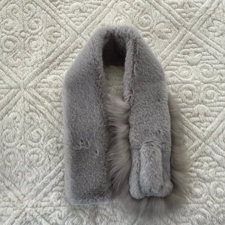 11-105    グレー　FOX×フェイクマフラー