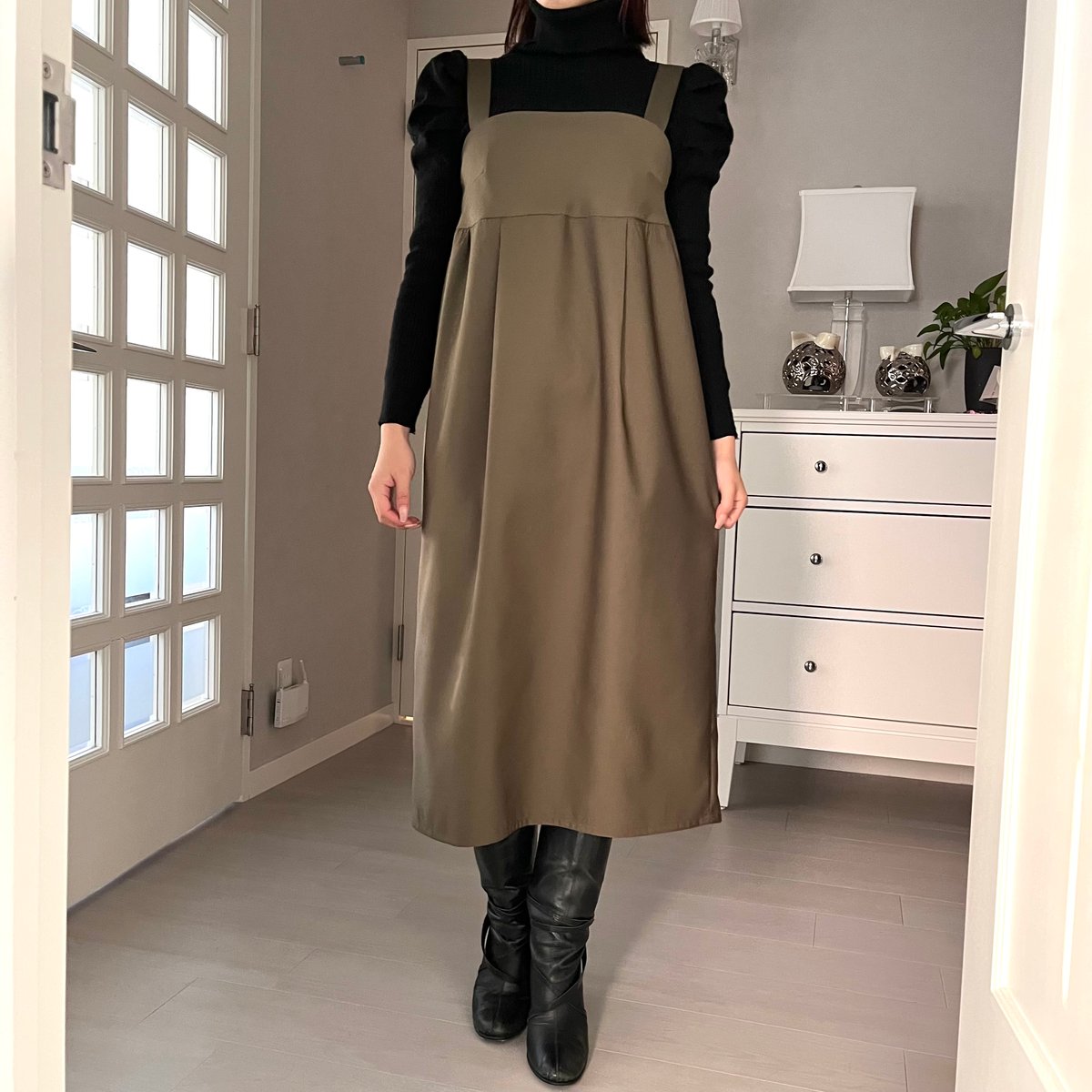 極美品✨1er arrondissement ロングワンピース カーキ 1er Arrondissement（プルミエ アロンディスモン）オフィシャル