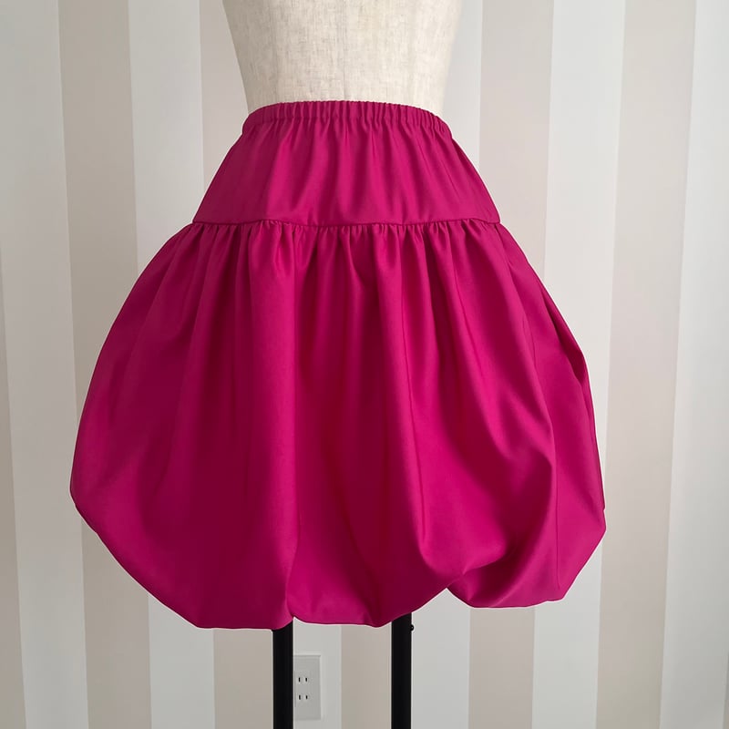 11-064 ビビッドピンク バルーンスカート フリー(M) | capriciousmie