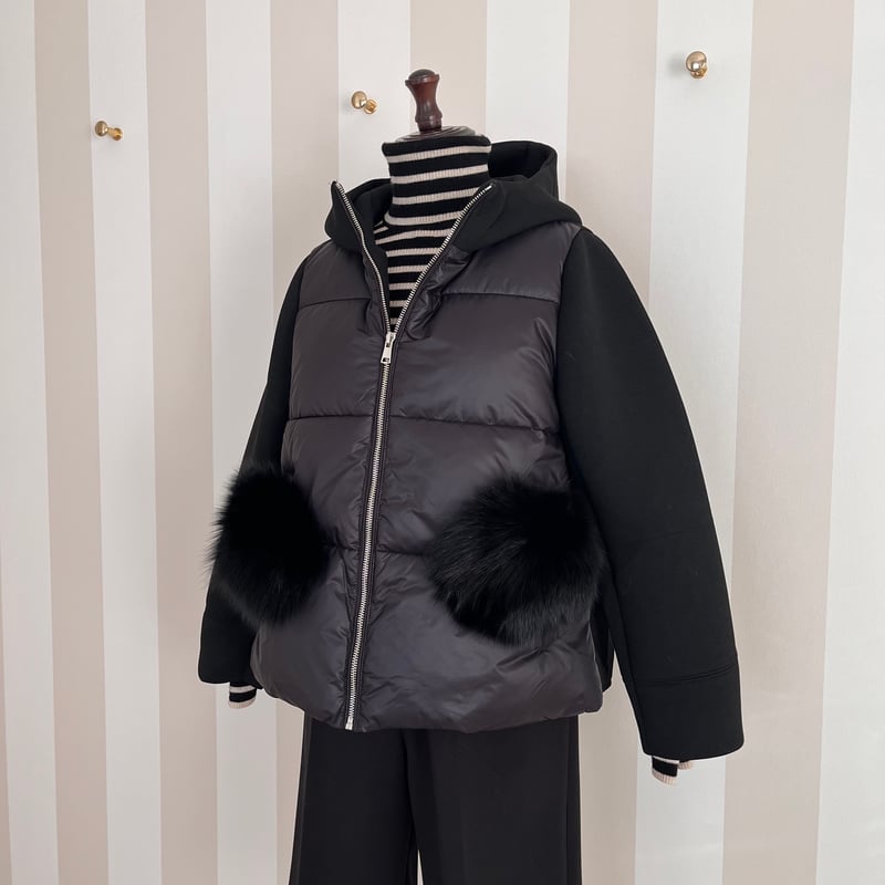 10-091 黒 ブルゾン セレクト商品 M〜L | capriciousmie