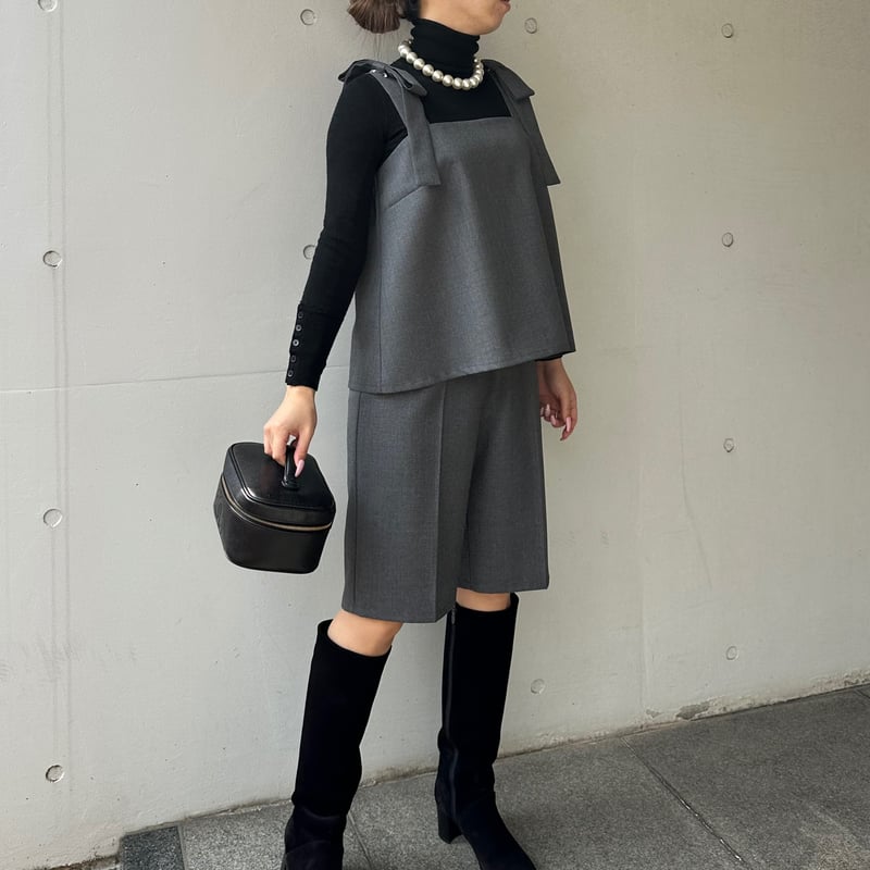 2-036 グレー バミューダパンツ フリー（L） | capriciousmie