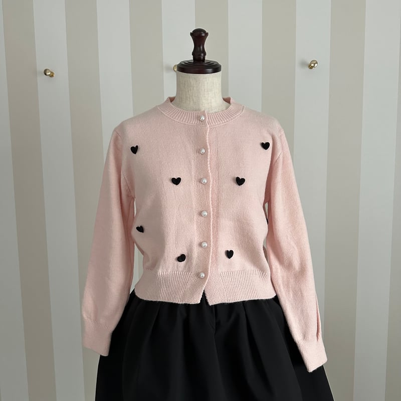 9-121 ピンク ハートカーディガン セレクト商品 フリー | capriciousmie