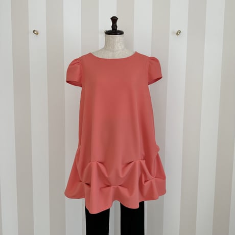 7-188     フラミンゴ　YUMIチュニック　キャップスリーブ   Ｌ