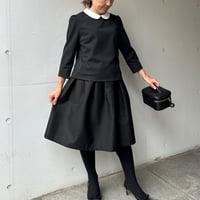 9-075     黒　タックスカート　フリー（Ｌ）