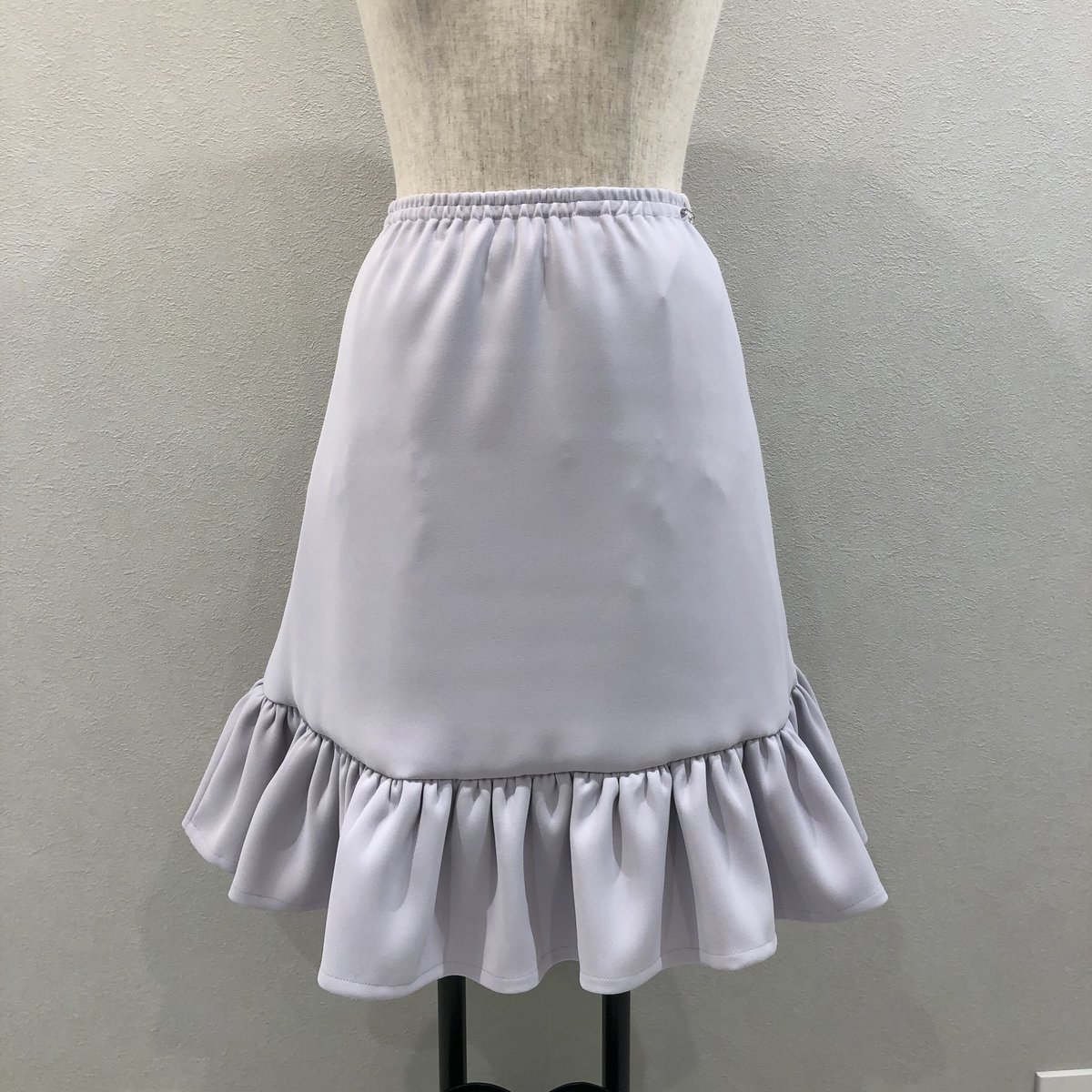 2-099 ラベンダー 裾フリルスカート フリー（L） | capriciousmie