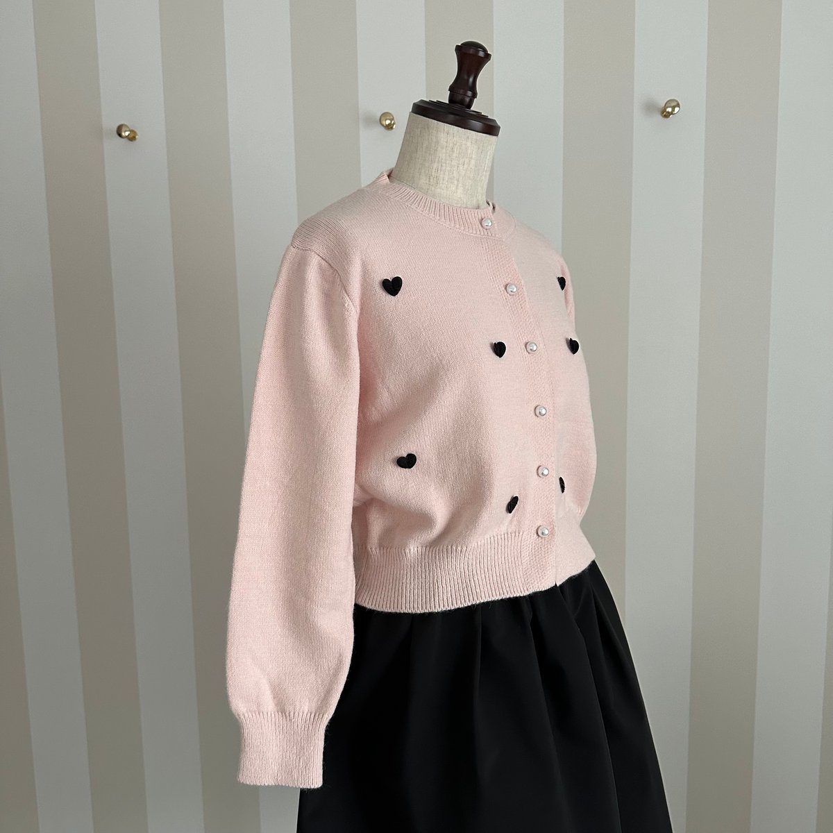 9-121 ピンク ハートカーディガン セレクト商品 フリー | capriciousmie