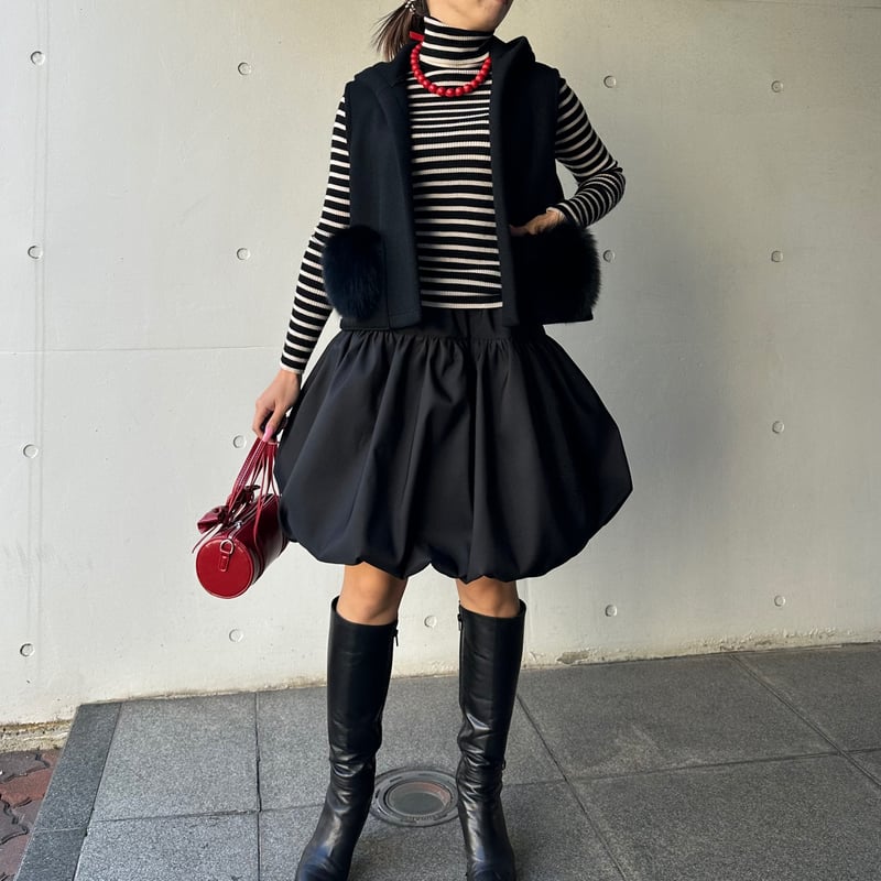 drape mini skirt 新品未使用　ブラック　黒　バルーンスカート adidas（アディダス） スカート adidas BALLOON SKIRT / アディダス