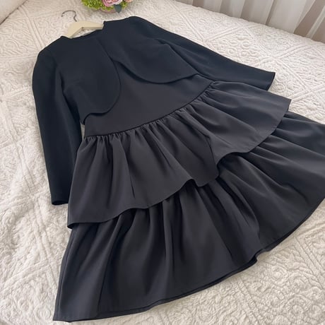 Y様専用  黒ボレロ＆黒ティアードワンピースML　L