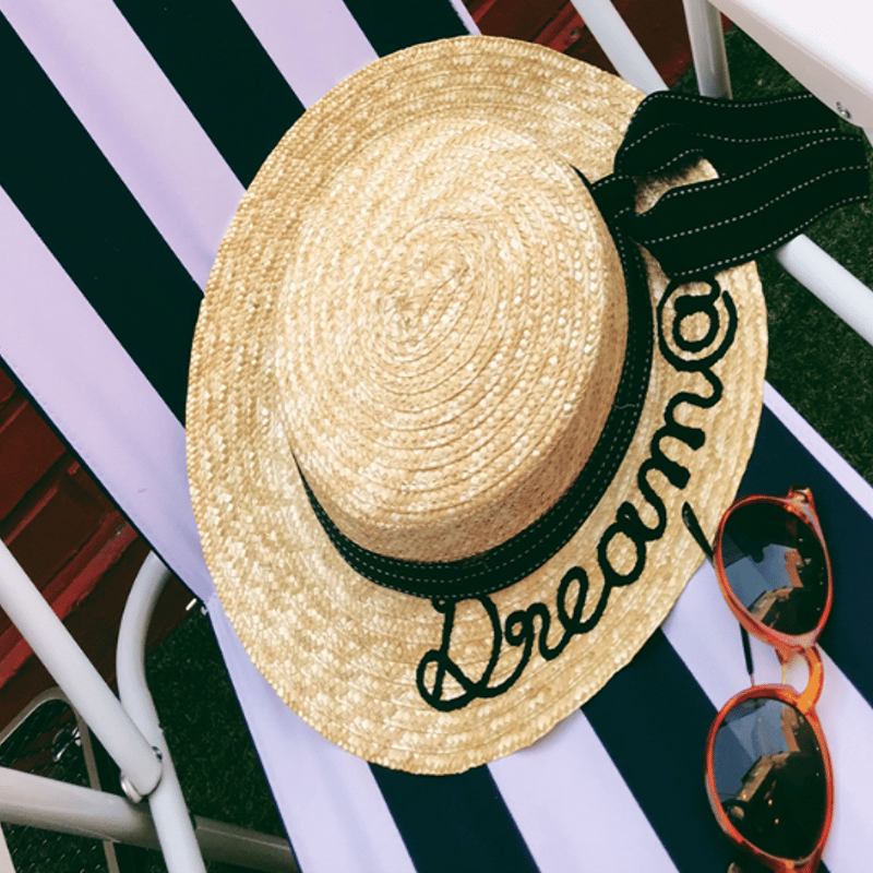 THE H.W. DOG&CO. BOATER 38 カンカン帽 麦わら帽子 THE H.W.