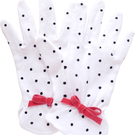 file 7. "Polka dots and velvet tie gloves"