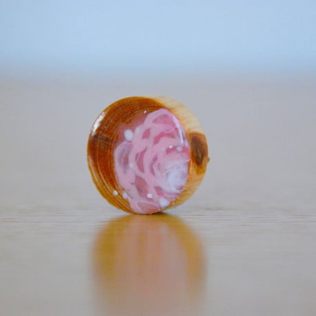「薔薇ふわふわ」ブローチ