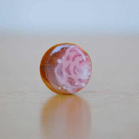 「薔薇ふわふわ」ブローチ