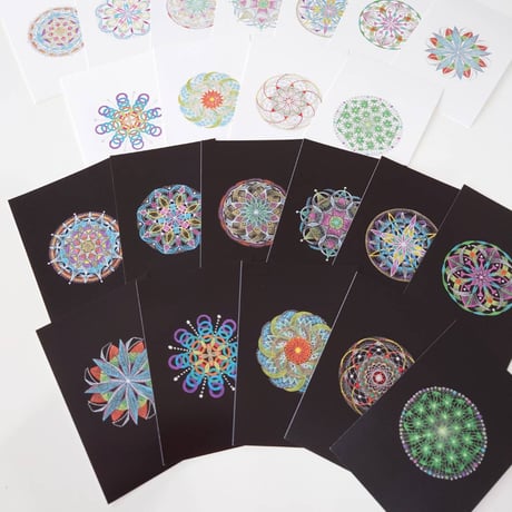 コズミック曼荼羅ポストカード＆パワーストーンタンブル　『New Vision セット 』