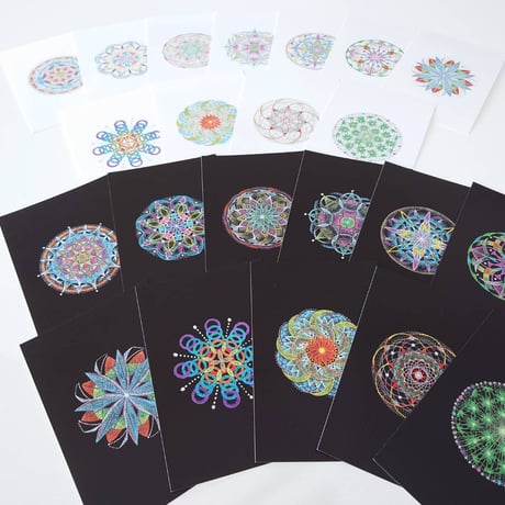 コズミック曼荼羅ポストカード＆パワーストーンタンブル　『New Vision セット 』