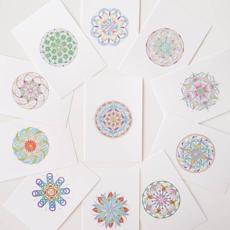 コズミック曼荼羅ポストカード＆パワーストーンタンブル　『New Vision セット 』