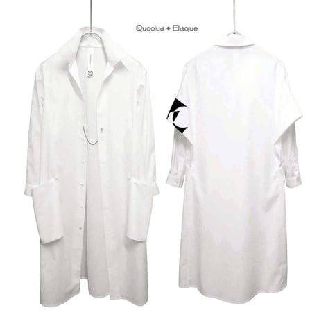 "NYORAI" Long Shirt / Coat / Pure White