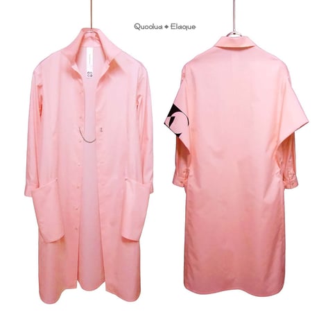 "NYORAI" Long Shirt / Coat / Peach Blossom