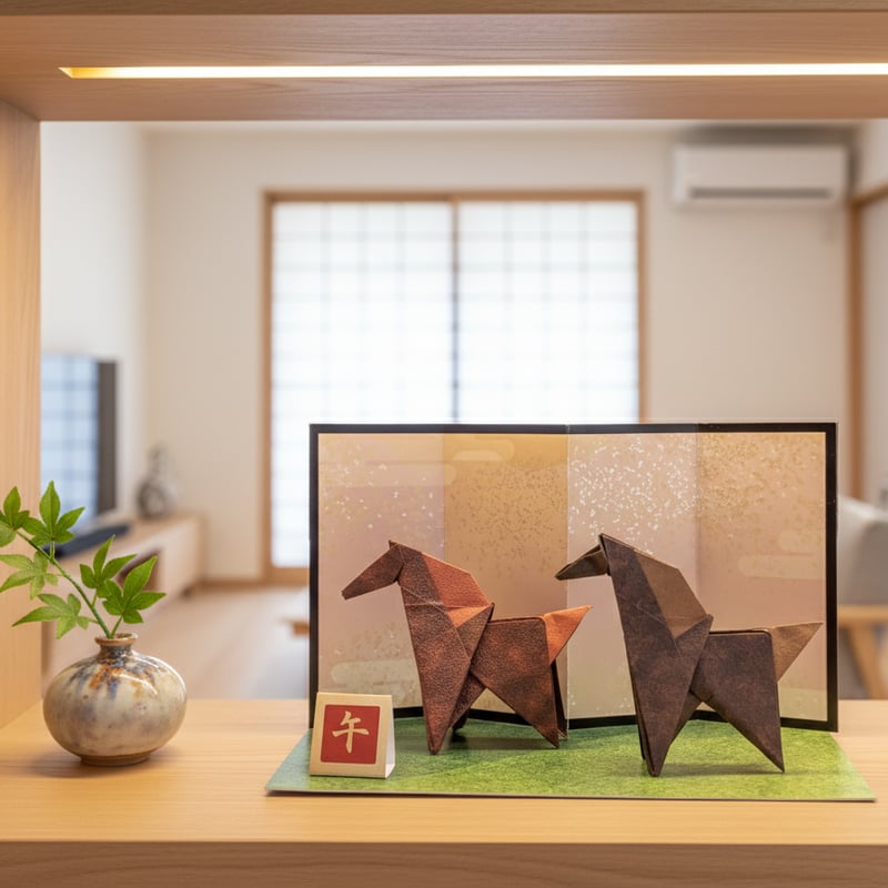 「すみ」 2026年 折り紙 午年の絵馬★70枚 ハンドメイド 壁面飾り すみ様専用」 2026年 折り紙 午年の絵馬☆70枚 ハンドメイド 壁面飾り