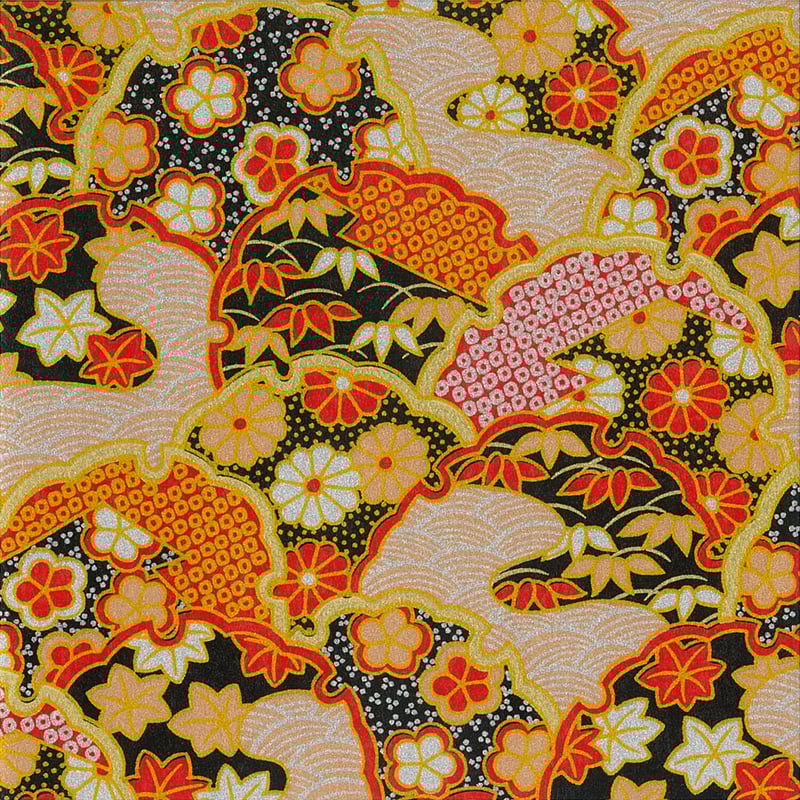 京 手染め友禅紙 蒔絵 五柄 | おりがみ屋さんドットコム