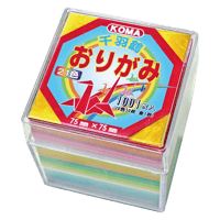 千羽鶴おりがみ　75㎜×75㎜　プラケース入