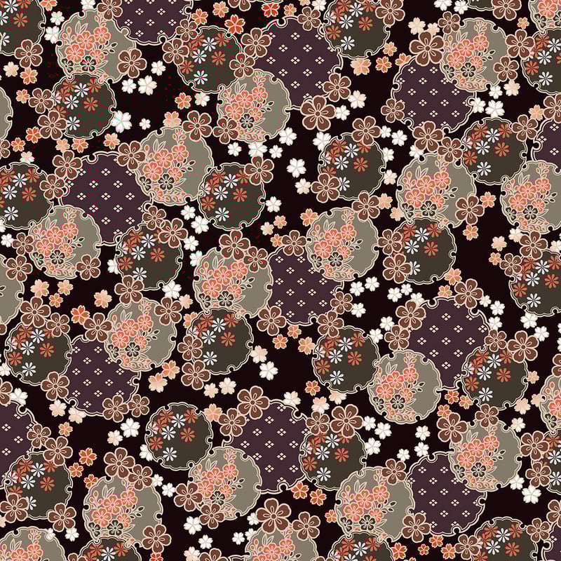 和紙ちよがみ たおやか【扇と輪】 B4 10枚入 | おりがみ屋さんドットコム