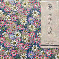 京染友禅千代紙　15㎝　同柄５枚入　野分草