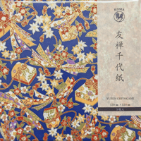 京染友禅千代紙　15㎝　同柄５枚入　文結び