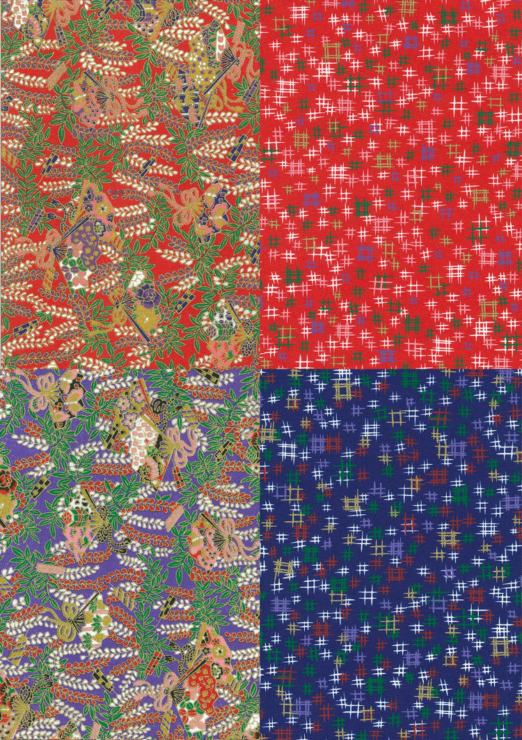 友禅千代紙 360㎜×255㎜ 10枚入 アソートB | おりがみ屋さんドットコム