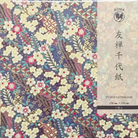 京染友禅千代紙　15㎝　同柄５枚入　花紋