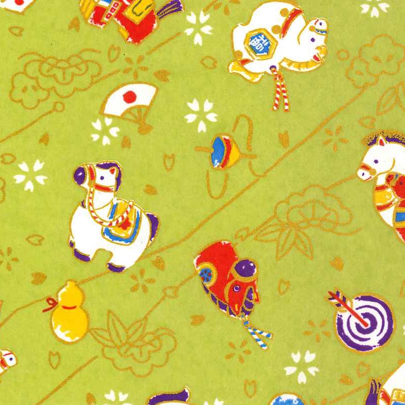 数量限定／ 2026 干支友禅紙「午」 P0209 | おりがみ屋さんドットコム