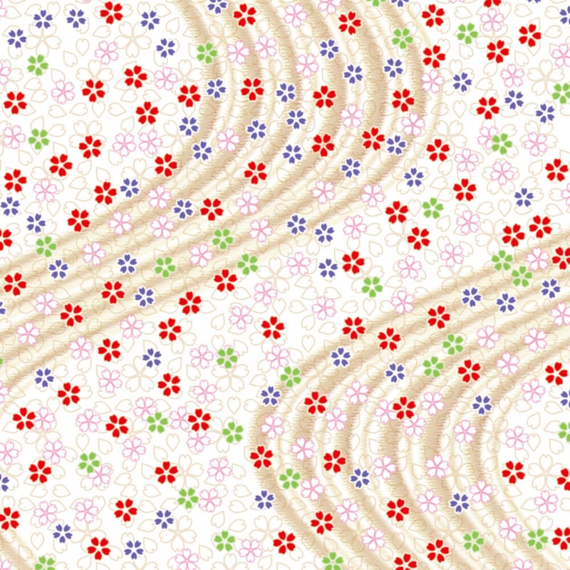 さくらなな　縦70センチ横34.5センチの和紙をお飾りいただく額 さくらなな 縦70センチ横34.5センチの和紙をお飾りいただく額 友禅